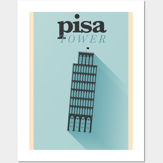 Pisa Poster Design Wall Art by kursatunsal